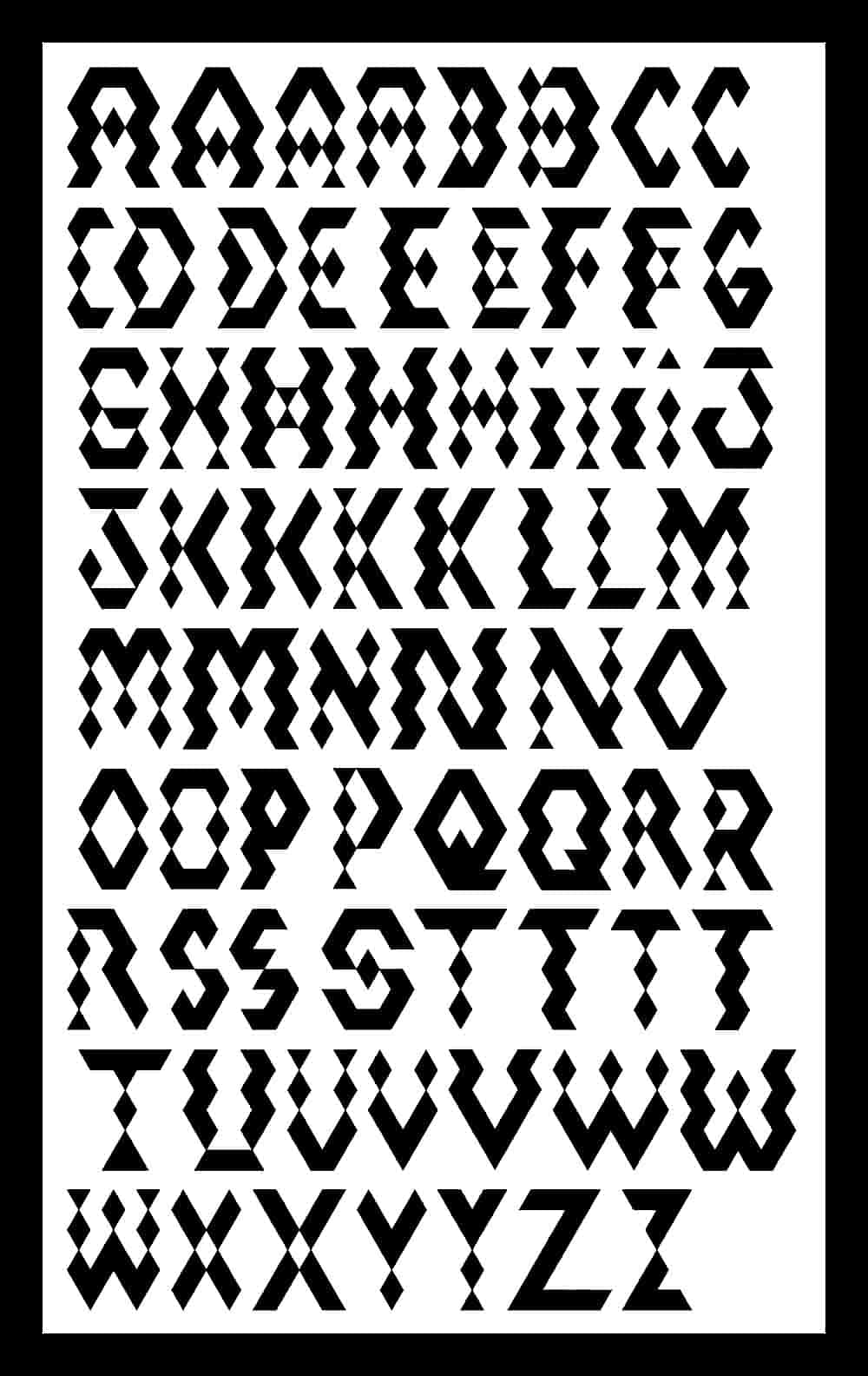 typographie sybille modular font design