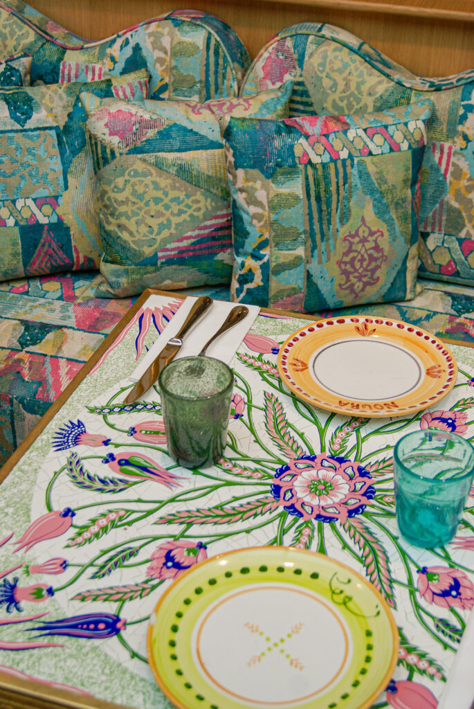 design textile pour Noura, création sur-mesure inspiration orientale, design baptiste vandaele